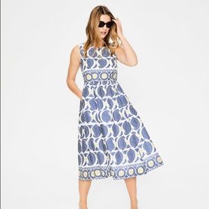 Boden Lizzie Dress- Klein Blue Duo Paisley
